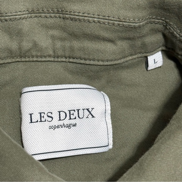 Les Deux Pascal Shirt Jacket Shacket - Lichen Green Men’s Size L Runs Small - Picture 6 of 9